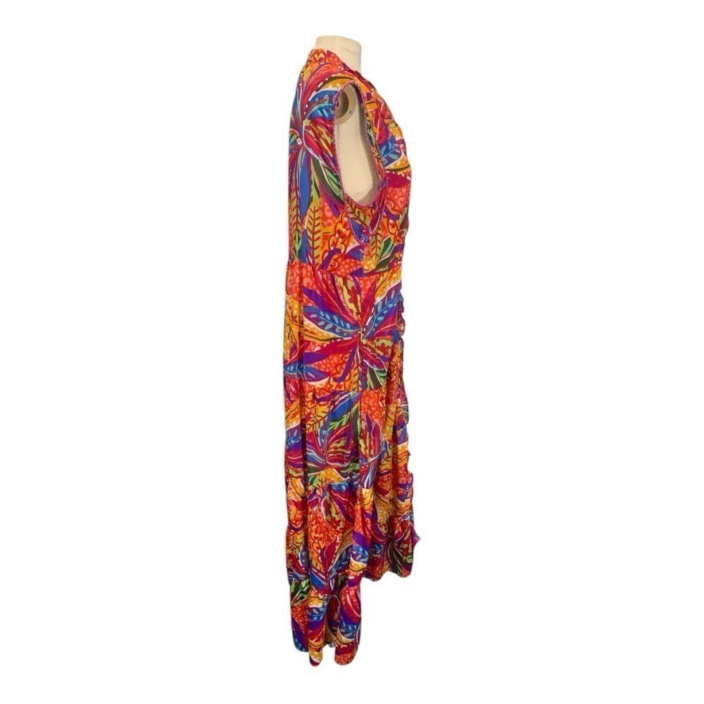 True Destinations Tropical Floral Print Maxi Dress Size Large - Picture 3 of 10